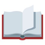 open red book library icon